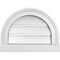 Ekena Millwork Round Top Surface Mount PVC Gable Vent: Functional, w/ 2"W x 2"P Brickmould Sill Frame, 16"W x 12"H GVPRT16X1203SF - alternate 1
